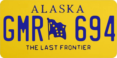 AK license plate GMR694