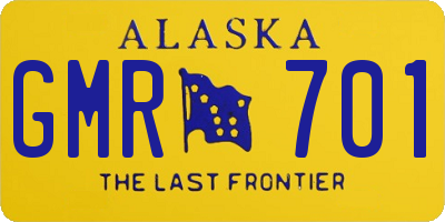 AK license plate GMR701