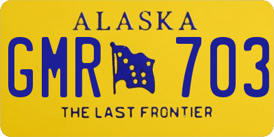 AK license plate GMR703