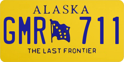 AK license plate GMR711