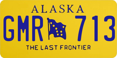 AK license plate GMR713