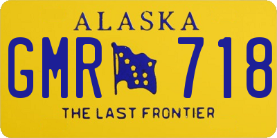 AK license plate GMR718