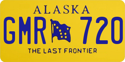 AK license plate GMR720