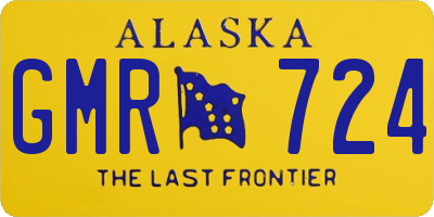 AK license plate GMR724