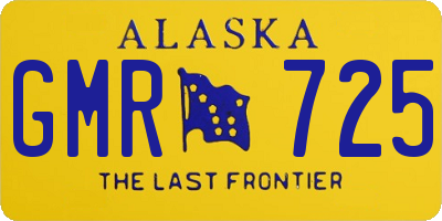 AK license plate GMR725