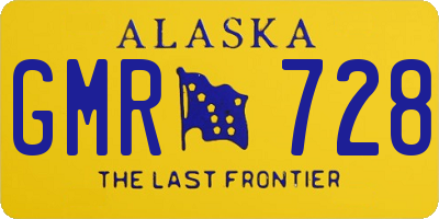 AK license plate GMR728