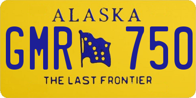AK license plate GMR750