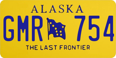 AK license plate GMR754