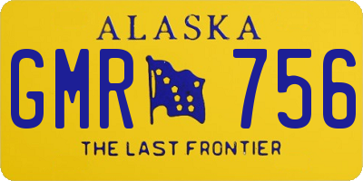 AK license plate GMR756