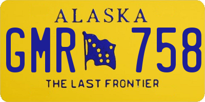 AK license plate GMR758