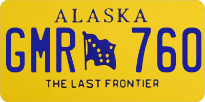 AK license plate GMR760