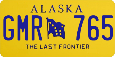 AK license plate GMR765