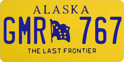 AK license plate GMR767
