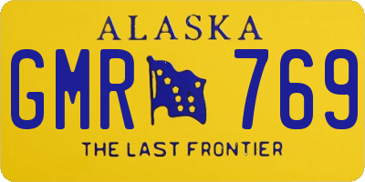 AK license plate GMR769