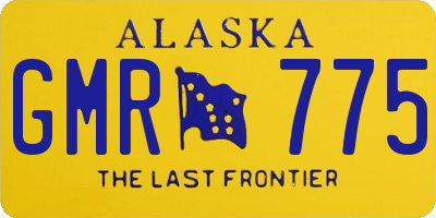 AK license plate GMR775