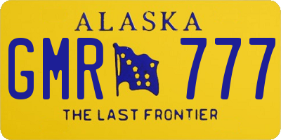 AK license plate GMR777