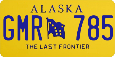 AK license plate GMR785