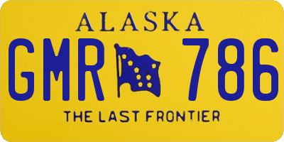 AK license plate GMR786