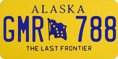 AK license plate GMR788