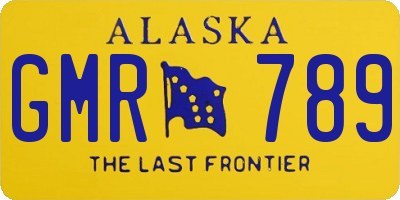 AK license plate GMR789