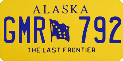 AK license plate GMR792