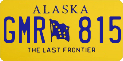 AK license plate GMR815