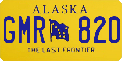 AK license plate GMR820