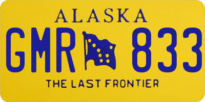 AK license plate GMR833