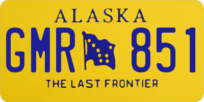AK license plate GMR851
