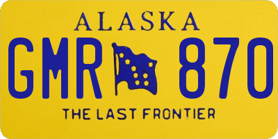 AK license plate GMR870