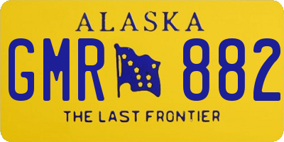 AK license plate GMR882