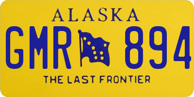 AK license plate GMR894