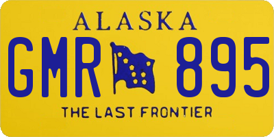 AK license plate GMR895