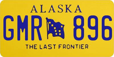 AK license plate GMR896