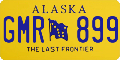 AK license plate GMR899
