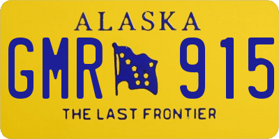 AK license plate GMR915