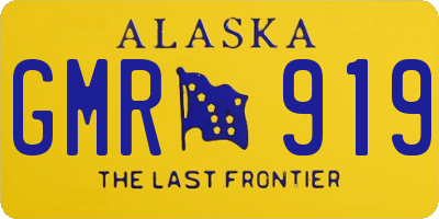 AK license plate GMR919