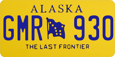 AK license plate GMR930