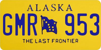 AK license plate GMR953