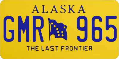 AK license plate GMR965