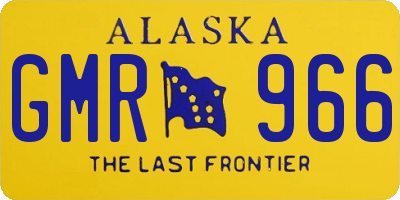 AK license plate GMR966