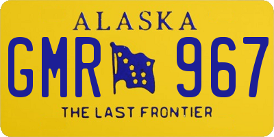 AK license plate GMR967