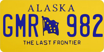 AK license plate GMR982