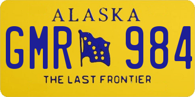AK license plate GMR984