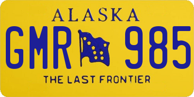 AK license plate GMR985