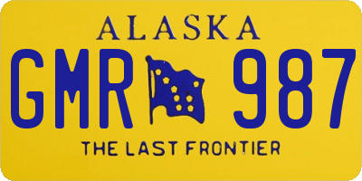 AK license plate GMR987