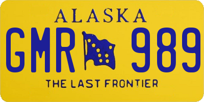 AK license plate GMR989