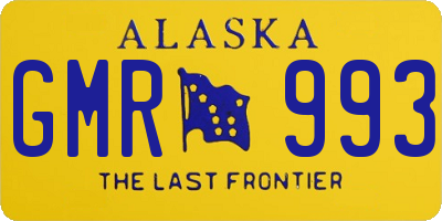 AK license plate GMR993