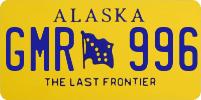 AK license plate GMR996