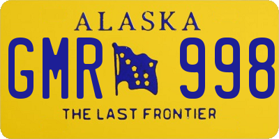 AK license plate GMR998